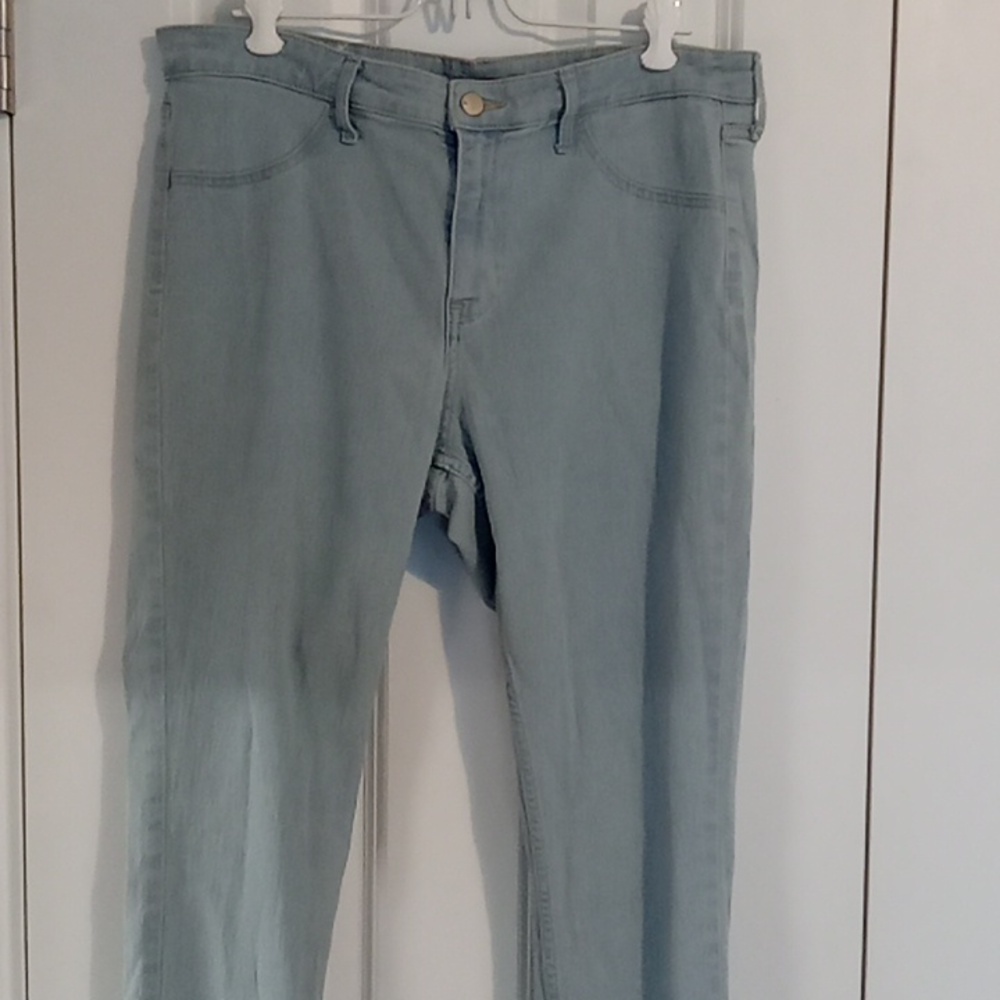 Denim Skinny Ankle Jeans - Light Blue